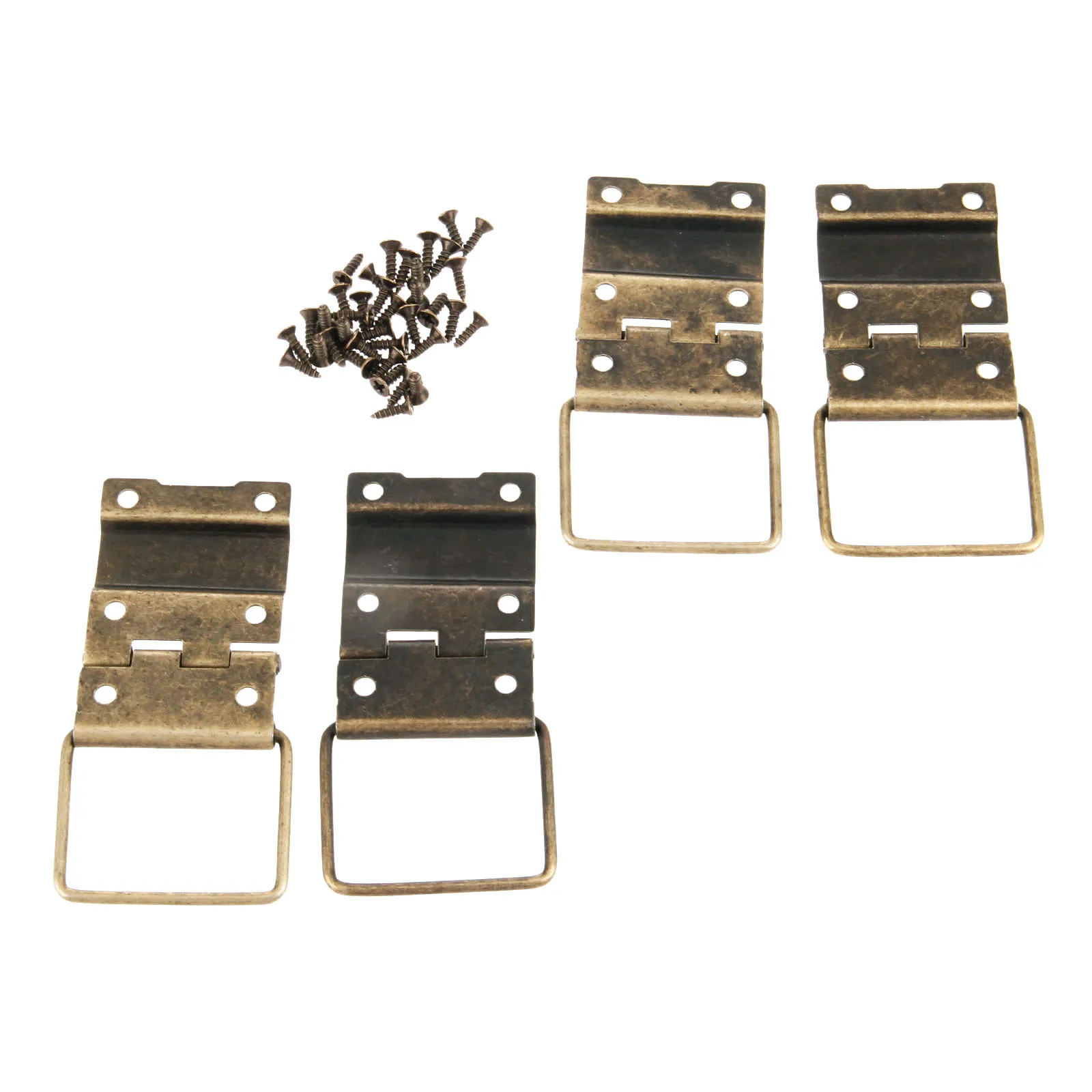 4Pcs 29x45mm Antique Cabinet Hinges Furniture Accessories Door Hinges Drawer Jewellery Box Hinges For Furniture Hardware