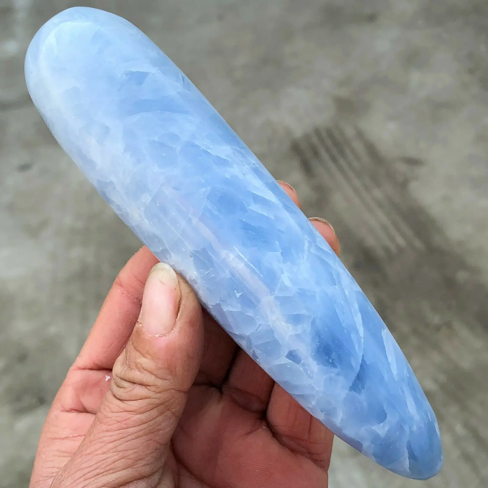 

Natural Celestite Quartz Crystal MASSAGE WAND Powerful Healing