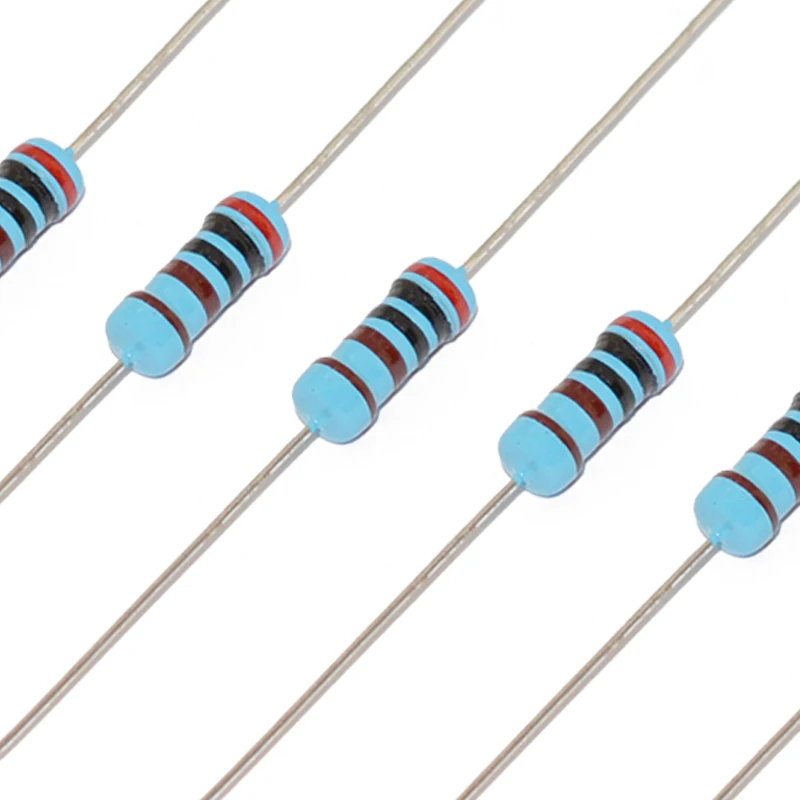 20pcs 1W Metallo Film Resistor 0.36 0.39 0.47 0.5 0.56 0.62 0.68 0.75 0.51 Ohm R K Anello A Cinque colori 1% Resistenza 0.36R 0.39R 0.47R