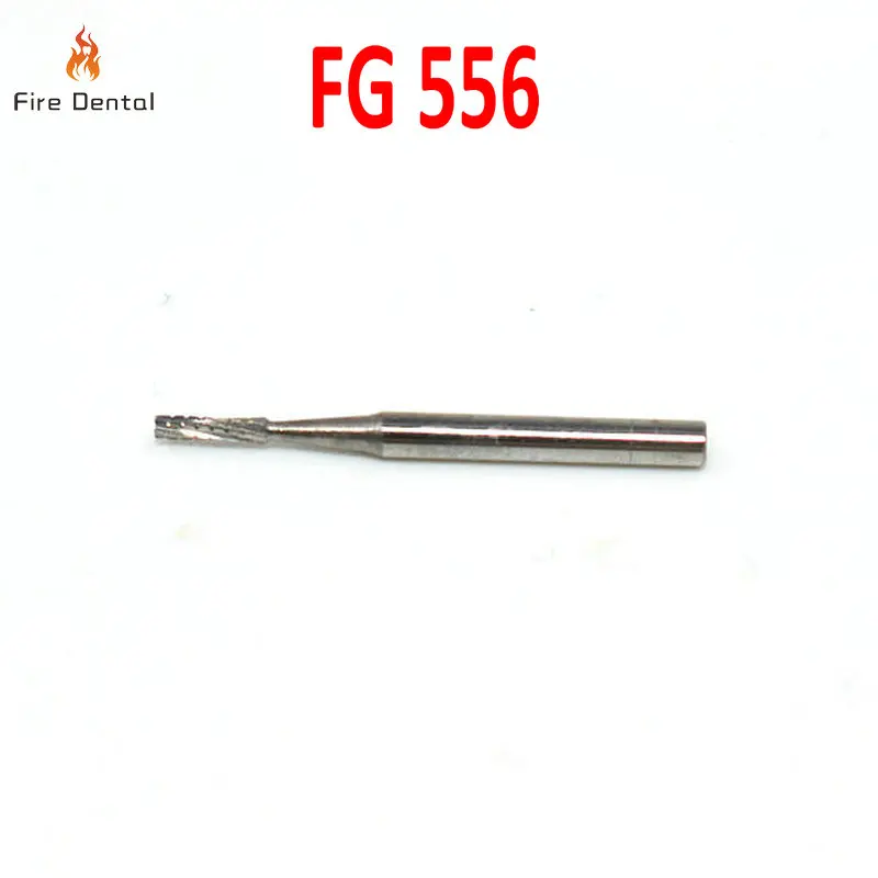 1pcs Dental Burs FG556 FG557 FG558 Tungsten Steel Burs Endo Carbide Burs Straight Flat End Friction Grip