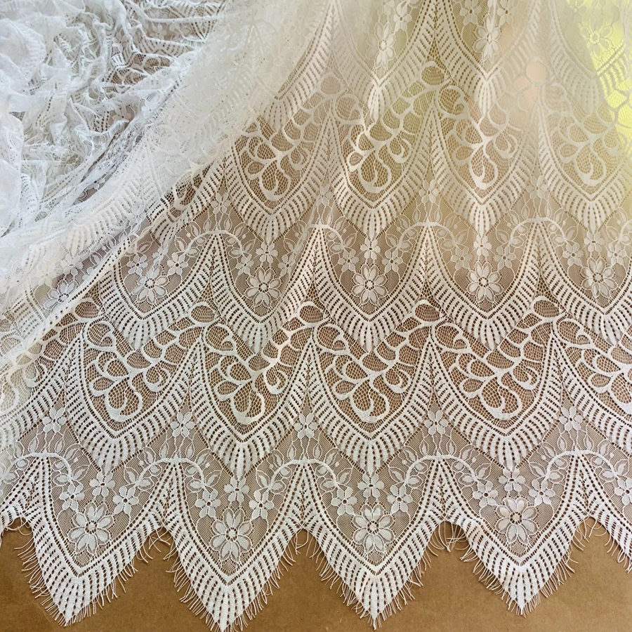 150CM Wide Coat Garment Sewing Eyelash Lace Fabric Thick Quality TOP! 3 Meters Long per Piece Lace Panels Lucy Lace Boutique