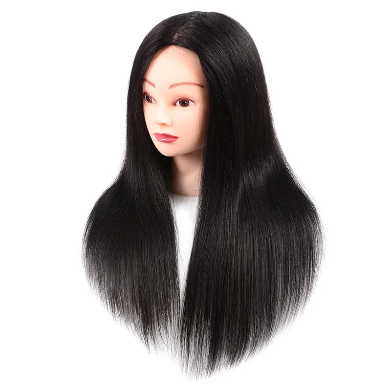 

Model Head 100% Real Hair Apprentice Practice Hand Barber Shop Doll Head Dummy Hair Style Can Be Perm Dyed And Blown