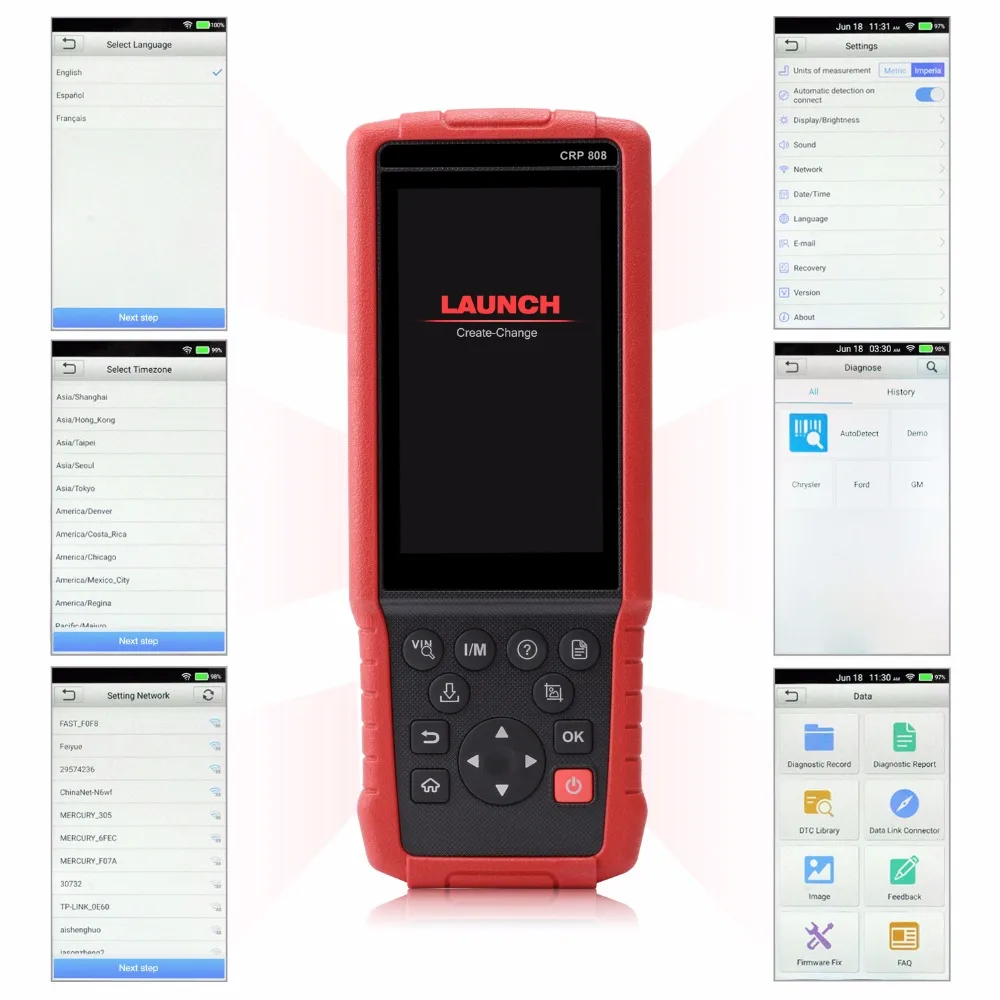 LAUNCH X431 CRP808 Master V Full System OBD Scanner Diagnostic Tool With 5 Special Functions Read  Data Stream Service Clear DTC