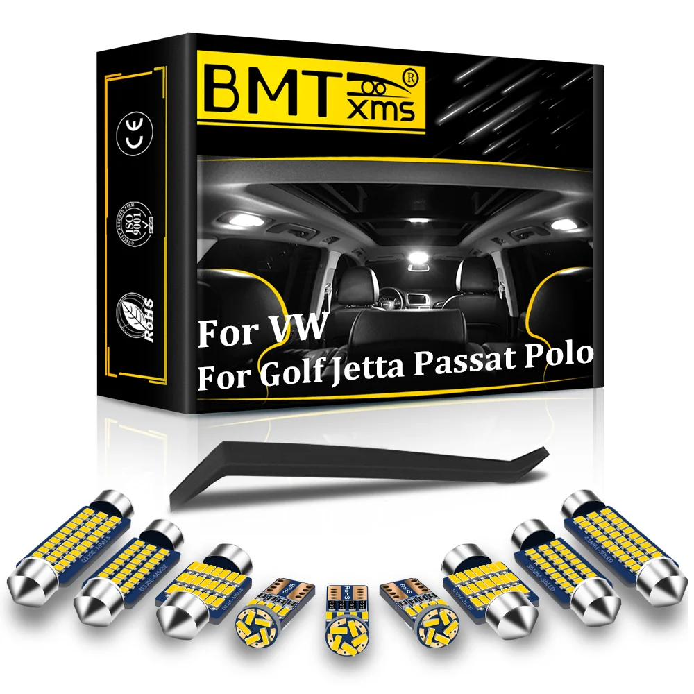 BMTxms Canbus Do Volkswagen VW Golf 4 5 6 7 Jetta Bora Vento Passat B5 B6 B7 B8 CC Polo Phaeton Samochodowe oświetlenie wewnętrzne LED Zestaw