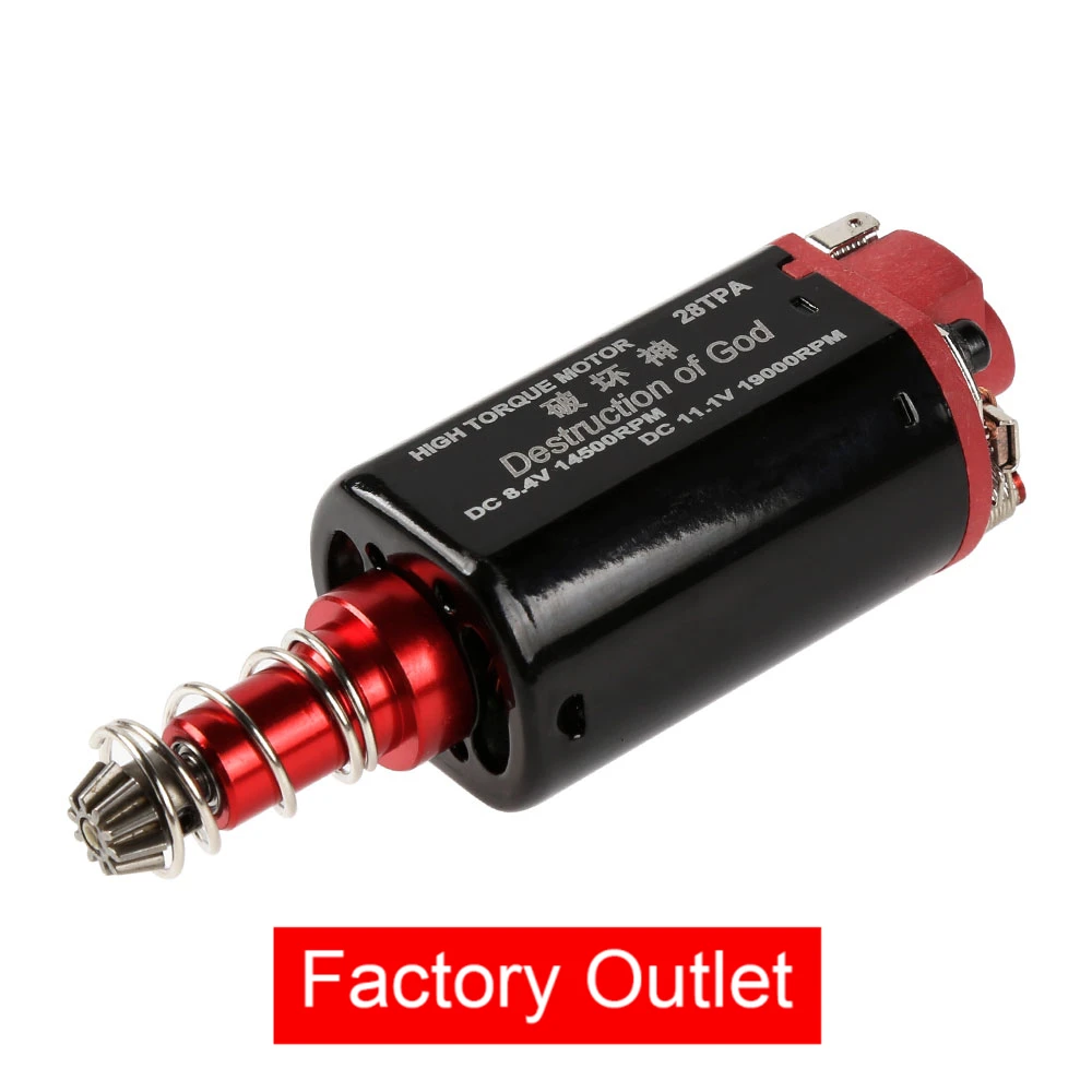 CHF-480WA-28TPA  19000rpm Airsoft Motor Long D Hole Low Speed High Torque AEG Gearbox Upgrade