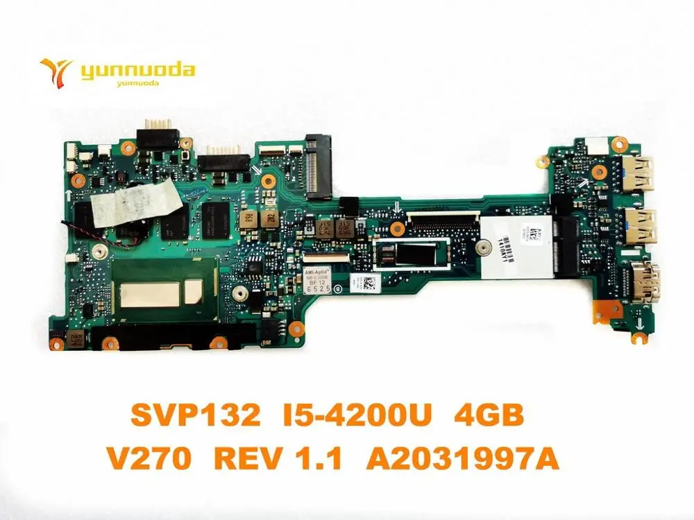 

Original for SONY SVP132 laptop motherboard SVP132 I5-4200U 4GB V270 REV 1.1 A2031997A tested good free shipping