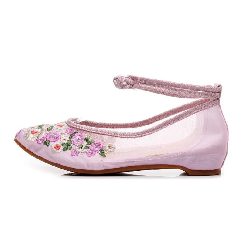 Sandali in Organza con punta a punta da donna estivi mocassini trasparenti con tacco piatto da donna cinturino alla caviglia scarpe da infermiera da