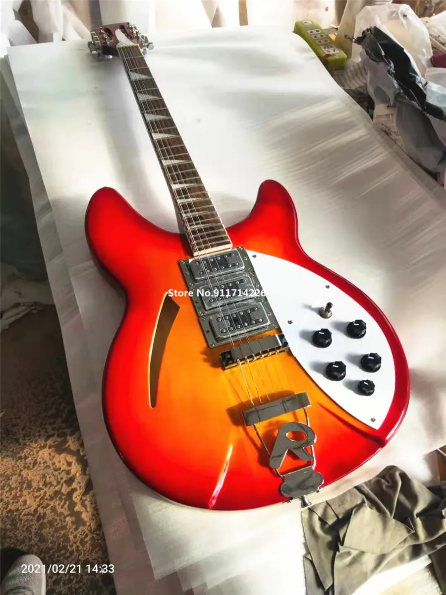 High quality Ricken 360 Electric Guitar Classic Color Semi-hollow can be customized free shipping