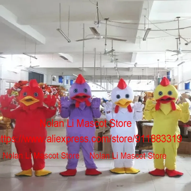 Chicken Mascot Costume Cartoon Set Cosplay Masquerade Party Game Advertising Carnival Halloween Easter Adult Size 1251