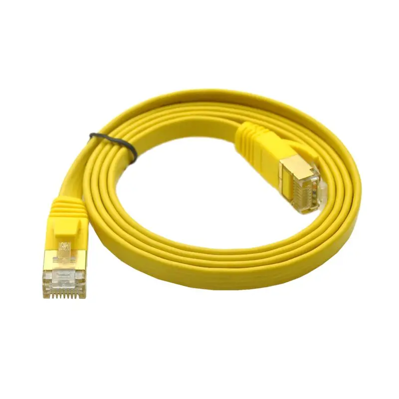 5 sztuk Cat7 20cm 50cm 1m 2m 3m 5m 10m 15m 20m CAT7 płaskie STP sieć Ethernet CAT6A kabel przewód RJ45 łatka LAN na PC Router Laptop