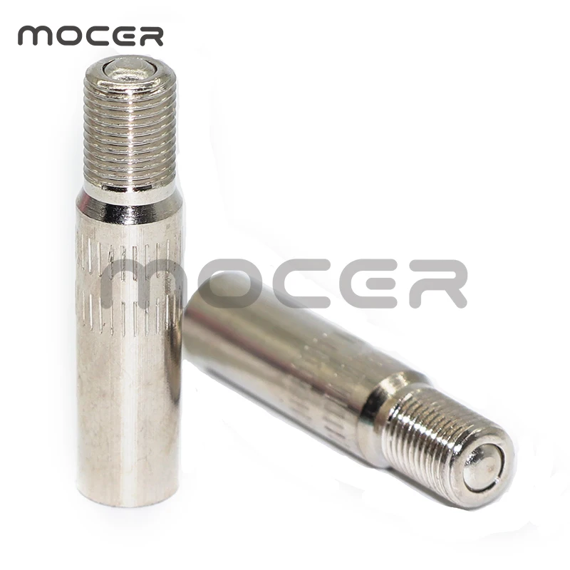 2X Silver Valve Extensions Extender Caps 39mm Adaptor Brass Universal for Car Motorbike Truck Bus Tyre Wheel Stem