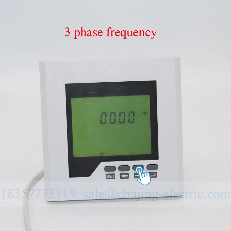 Medidor multifunción trifásico con pantalla LCD, medidor de frecuencia de voltaje de línea a línea, con 3 salidas de relé