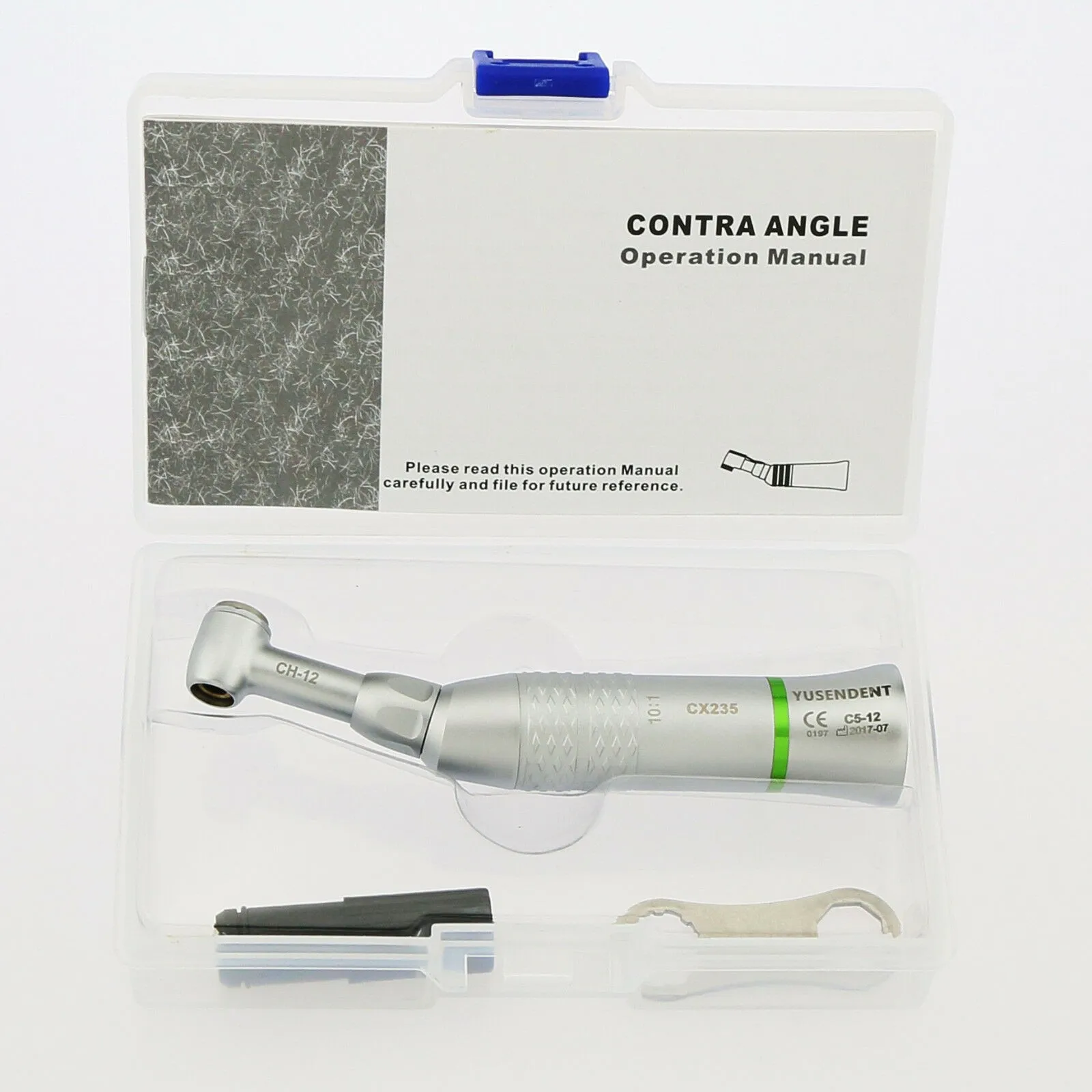 COXO Dental Low Speed Handpiece Contra Angle Handpiece Push Botton 10:1 CX235C5-12 YUSENDENT