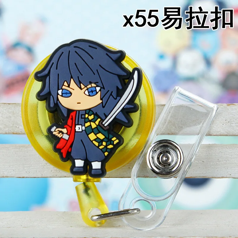 かわいい引き込み式のバッジホルダー漫画idネームカードストラップキーホルダーナースチェストカードホルダークリエイティブな携帯電話ストラップ