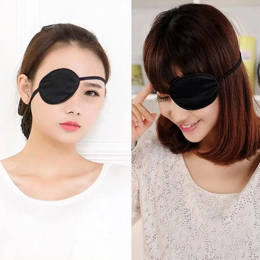 1Pc 3D Single Eyepatch Eye Mask Unisex Pirate Eye Patch One Eye Washable Adjustable Concave Eye Patch Kid Pirate Cosplay Costume