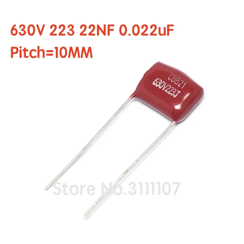 10PCS/Lot CBB Capacitors 223 630V 22NF 0.022uF Pitch 10mm 630V  630V 223 Polypropylene Capacitors 100%NEW