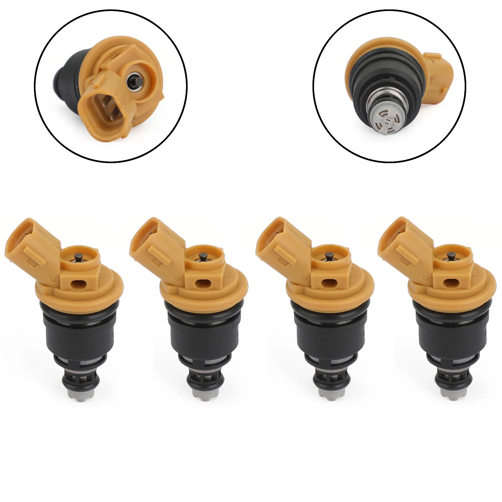 

Artudatech 4Pcs 550cc Yellow Side Fuel Injectors 16600-AA170 For Sti WRX GC8 Car Accessories