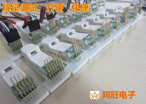 Kit de débogage de l'appareil brûleur, 2.54-6P, Double rangée STM JTAG, cadre de Test, aiguille Sping