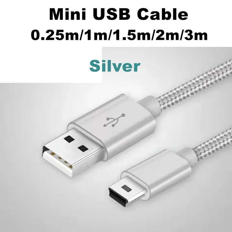 3 M 1M 0.25M Mini USB 5 pin kabel Mini USB do USB szybki ładowarka danych krótki kabel dla MP3 MP4 odtwarzacz wideorejestrator samochodowy GPS