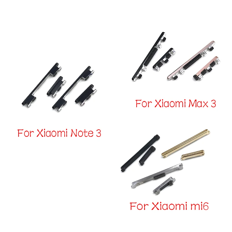 New Side Power Key +Volume Button For Xiaomi Mi A2 6 6X 9 8 Lite Max Note 3 Play Parts