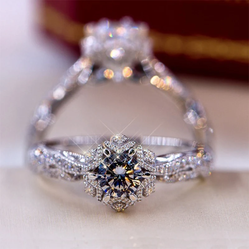 Huitan Luxus quadratische Form Frauen Eheringe brillante Zirkonia elegante Braut Ehering Verlobung schmuck heißen Verkauf