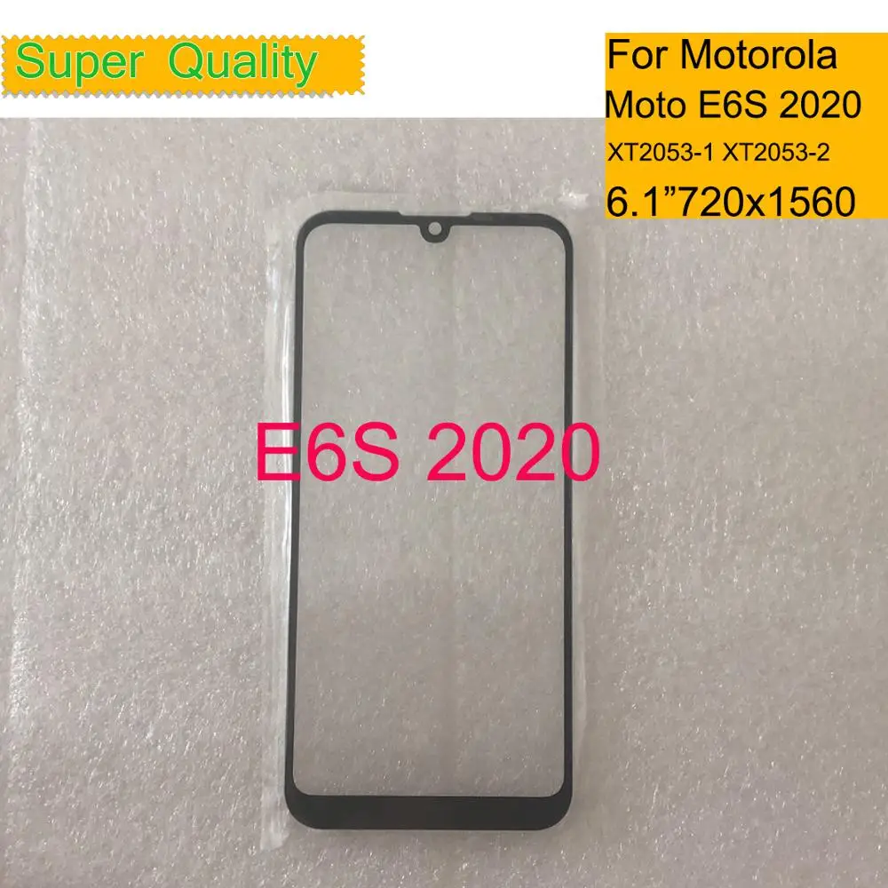 

10Pcs/Lot For Motorola Moto E6s 2020 XT2053-1 XT2053-2 Touch Screen Front Outer Glass Panel Lens E6i XT2053-5 LCD Front With OCA