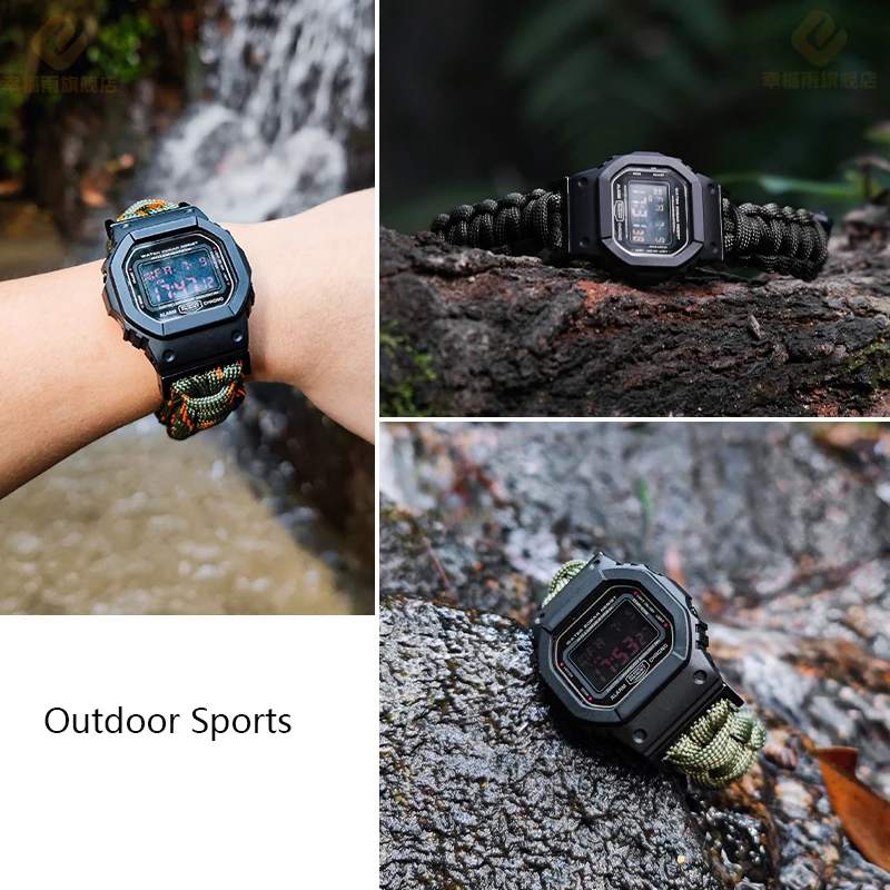 Substitute Casio G-SHOCK GA100/110/120/ DW 5600 GW-M5610 Canvas Watchband Outdoor Umbrella Rope Modified Nylon Men Watch  Strap