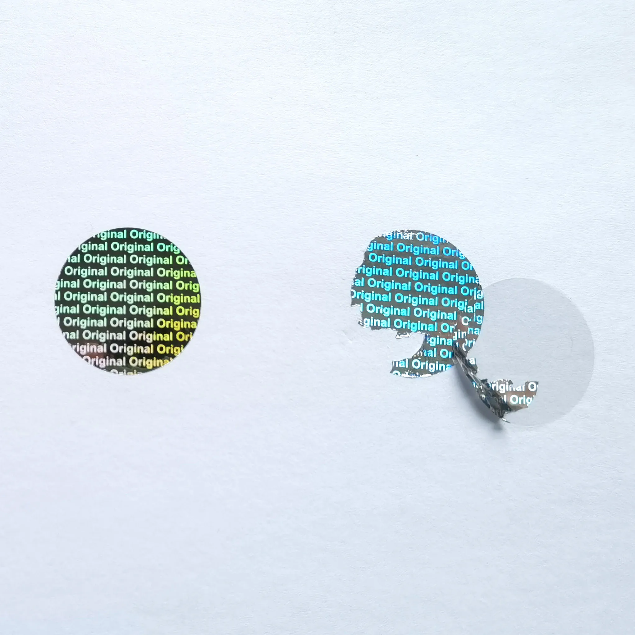 1000pcs 25x25mm Holographic Label Stickers Tamper Evident Open Warranty Security Counterfeit Original Seal Tape Can Custom