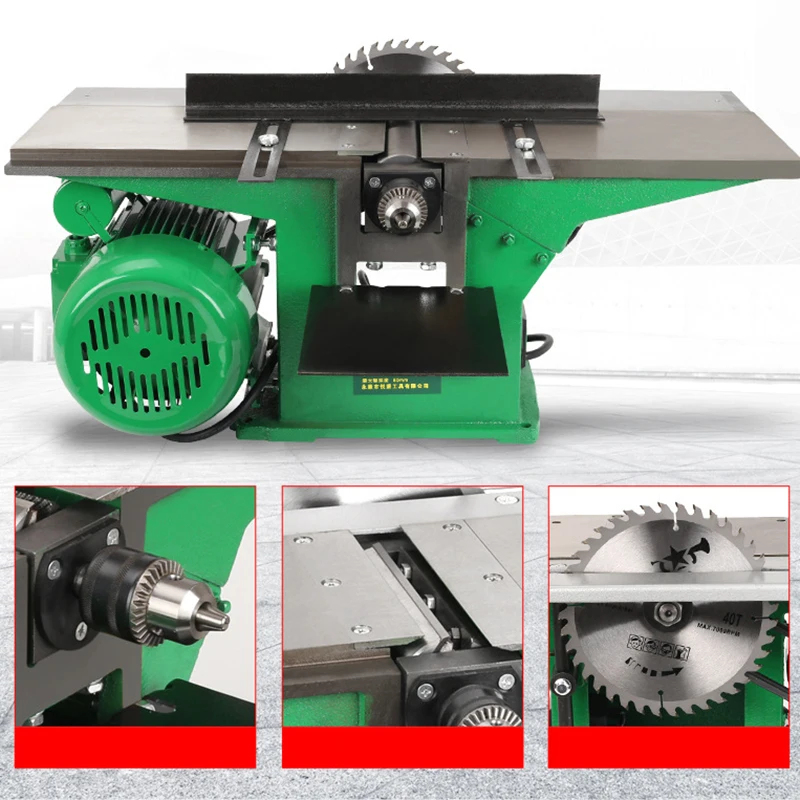 3 In 1 Multifunctionele Houtbewerking Tafel Schaven Kleine Tafel Zag Tafel Boor Body Snijmachine Schaafmachine Elektrische Schaafmachine