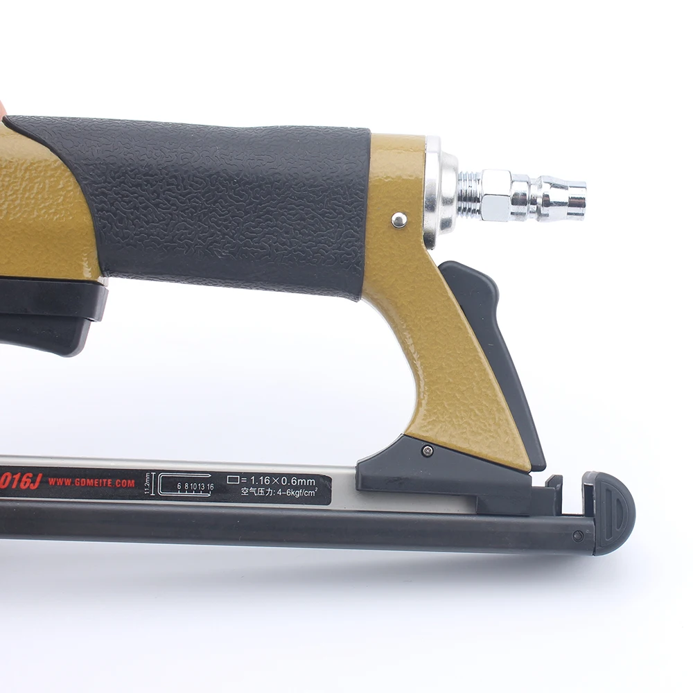 MEITE MT1016J Crown 11.2mm Pneumatic  U Nail Gun Leg Length 6-16mm Air Stapler for Furniture