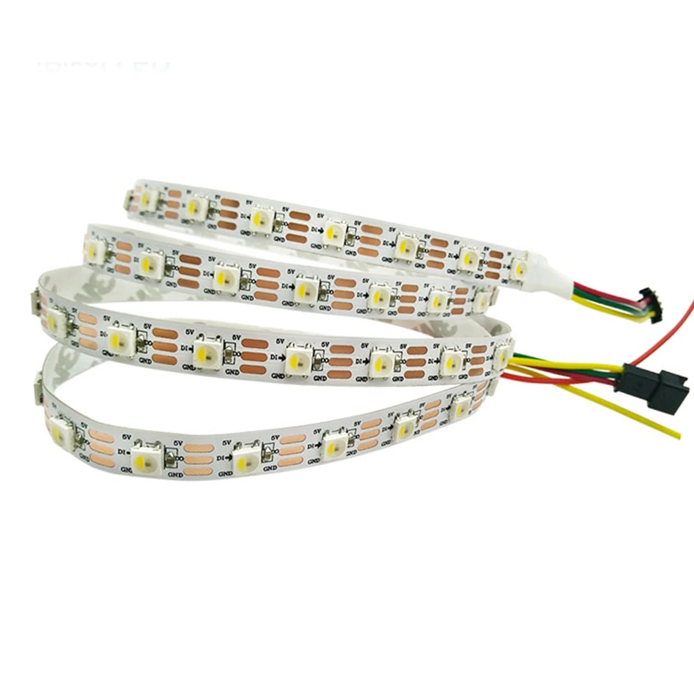 Tira de luces LED direccionable para exteriores, luz flexible de píxeles, SK6812, 5050, RGBW, 60LED/M