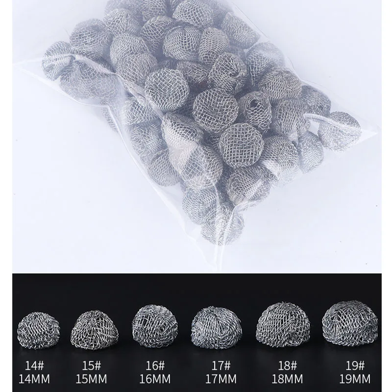 100pcs/Lot Pipe Combustion Net stainless steel Net smoking pipe Filter Net Tobacco Pipe Accessories 5 size Diameter 15-19mm