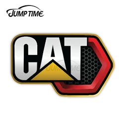 Jump Time 13 x 7.8cm Car Stickers For CAT Caterpillar Hex Logo VAN Personality Laptop Windows Decal Silhouette Windows Auto JDM