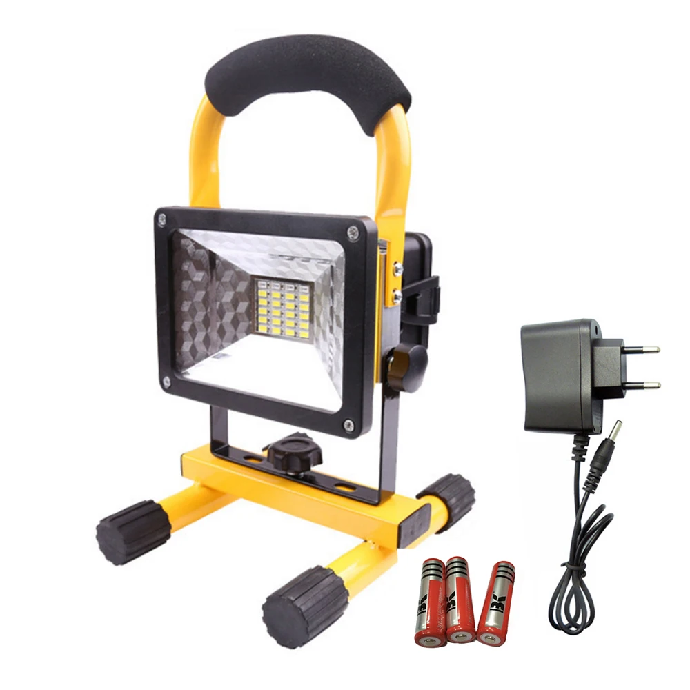 

3.7V LED Flood Light Floodlights 30W 24Led Portable Rechargeable 2000Lm Waterproof Spotlight Camping Fishing Emergency Lights