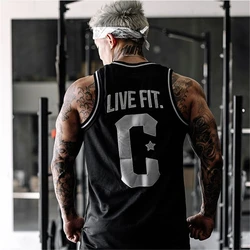 Brand Gym Workout Men canotte Patchwork Fitness camicia senza maniche Stringer Mens Bodybuilding Men Sportswear Vest Muscle canotta