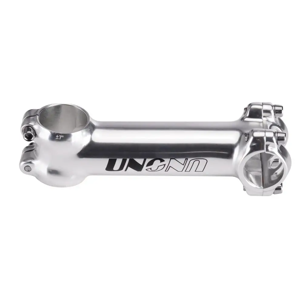 UNO Bicycle Handlebar Stem ±7°17° Silver Glossy Long mtb Stem 25.4 31.8 120 130mm Mountain Bike Stem Road Bike Accessories Parts