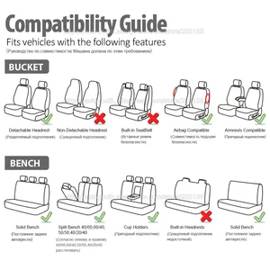 Full set of car seat lids, front & rear split seat protector, universal fits car/SUV, to the Ibiza seat to Peugeot 406 for Citroen C5 8 Main Sales Bank cover Seat Ibiza - №3