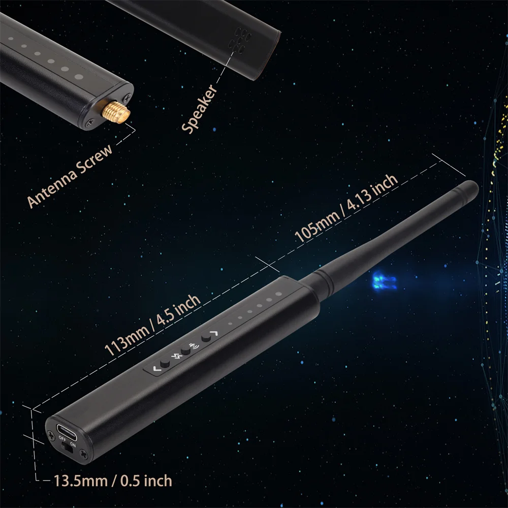 G728 안티 스파이 무선 RF 신호 감지기, 스파이 카메라 감지, GSM 오디오 파인더, GPS 로케이터, 트래커 스캔, 안티 캔디드 카메라 스캐너