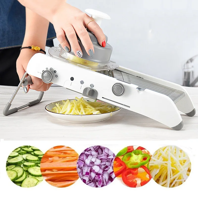 Vegetable Cutter Kitchen Tool Professional Grater Manual Adjustable 304 Stainless Steel Blades Multifunctional Fruits Slicer