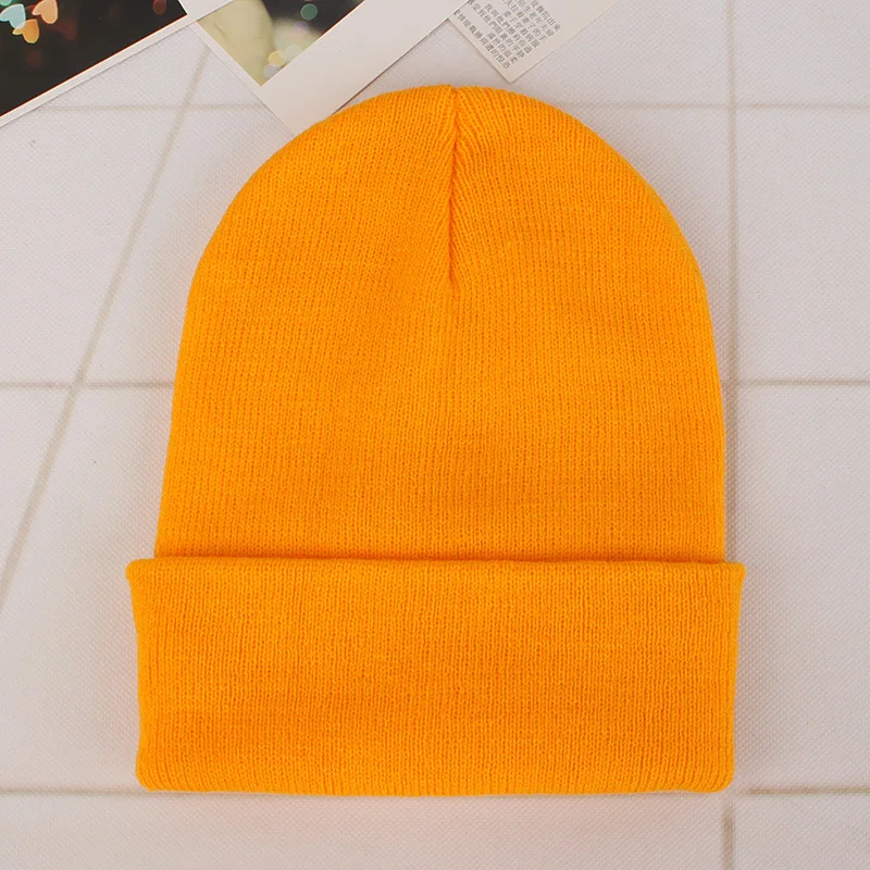 Neue Winter Gestrickte Hut für Jungen Mädchen Frauen Männer Unisex Warme Outdoor Herbst Häkeln Kinder Mützen Einfarbig Baby Mütze – Detail 15
