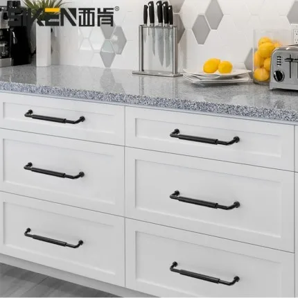 160 192 320mm modern simple solid brushed nickel gold kitchen cabinet wardrobe handle gary black drawer cupboard pull knob 128mm