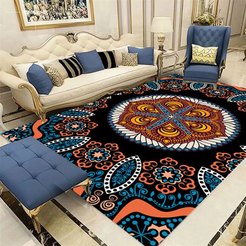 

Colour European style Art Carpets For Living Room Bedroom Area Rugs Anti-Slip Kitchen Floor Mats Luxurious Home Hallway Carpets