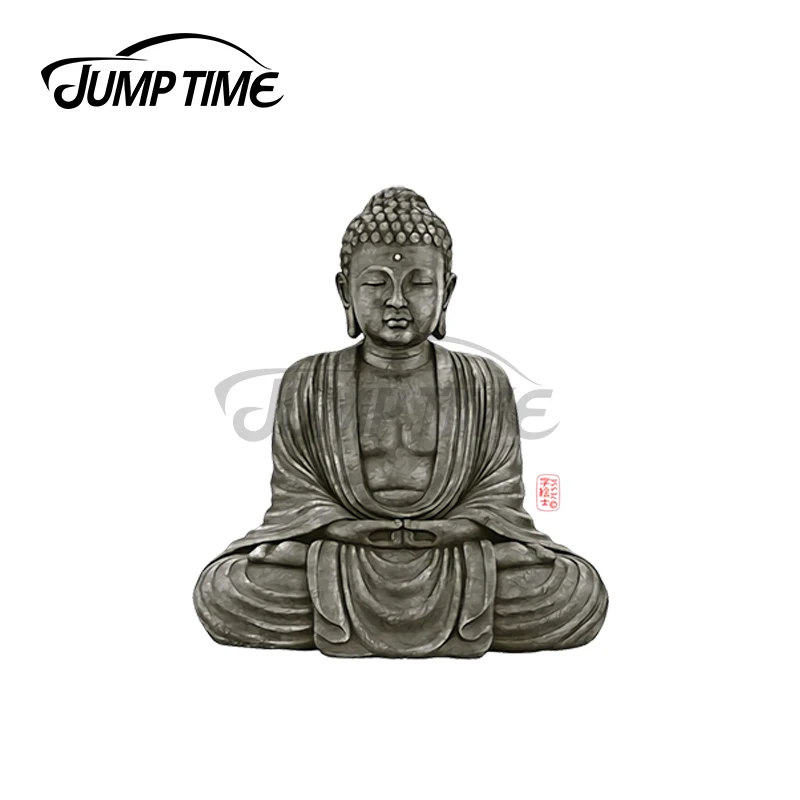 JumpTime 13 x 5.5cm For Buddha Lines Car Stickers Vinyl Window Trunk Decal Motorcycle Occlusion Scratch Windshield Decoration