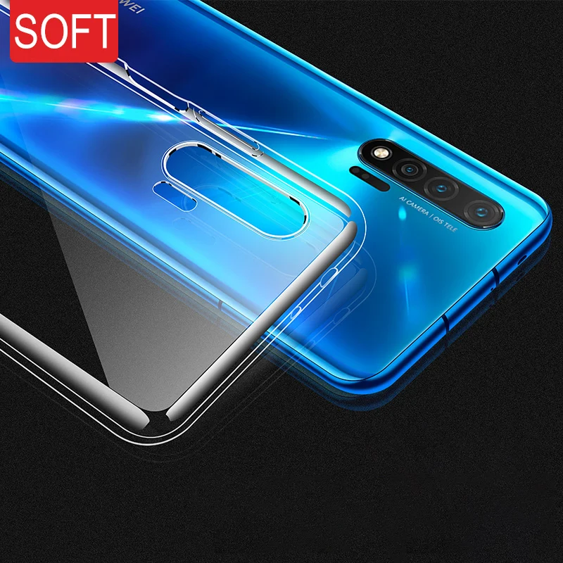 Ultra Thin Clear Silicone Case For Huawei P40 P30 P20 Lite Nova 8 7 Pro 6 5 5T Soft Back Cover Case For P Smart 2021 2020 2019