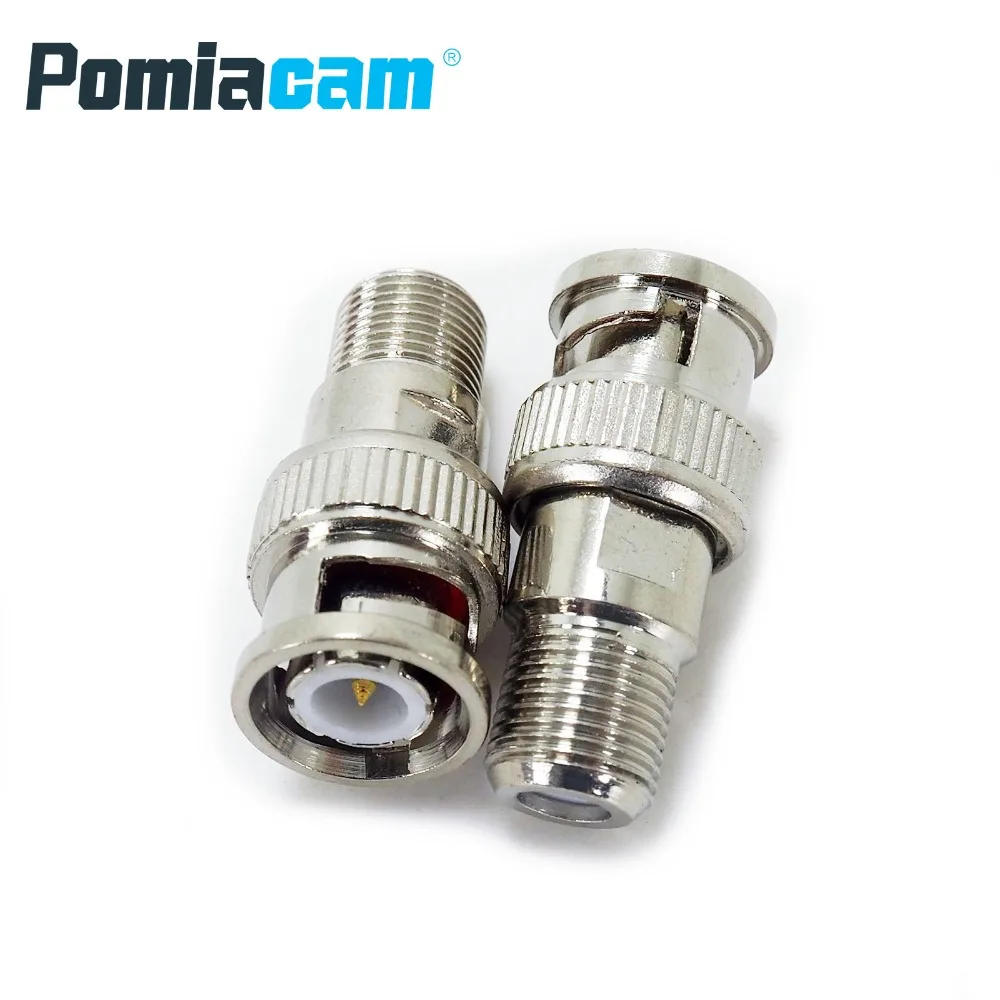 B-1N 100pcs/lot BNC Male to F Female Connector BNC Plug to F Jack Socket Adapter RF Coaxial Connector for CCTV Camera