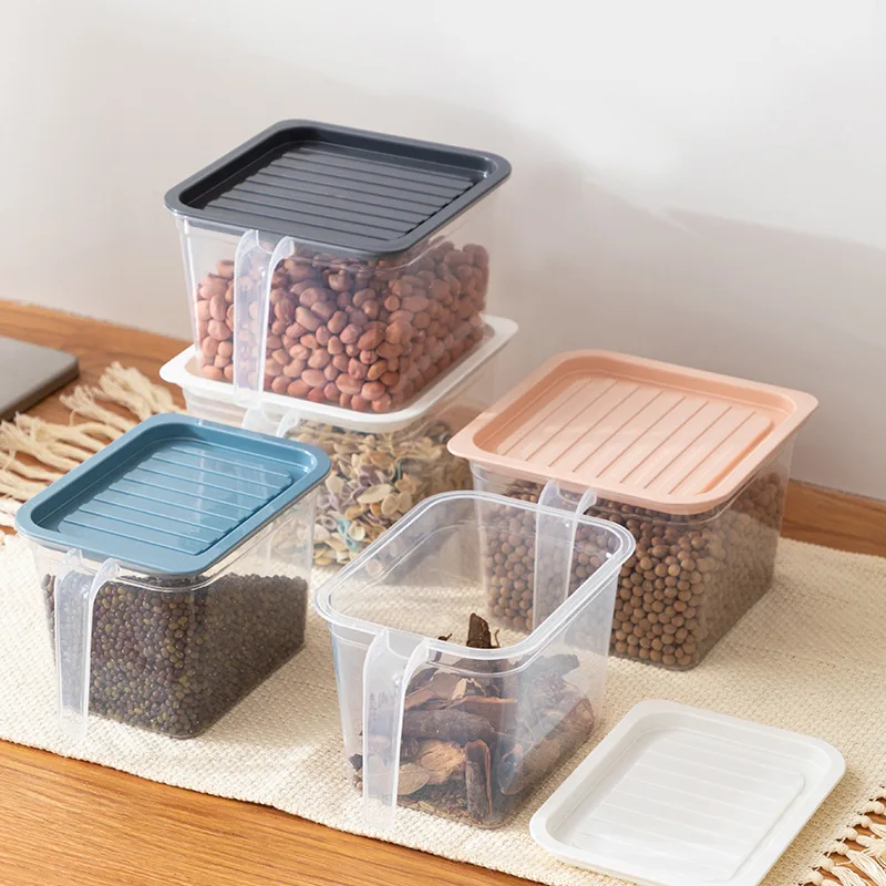 Kitchen Plastic Storage Box Fresh-Keeping Box Refrigerator Fruit Vegetable Box Kitchen Storage Containers With Lid