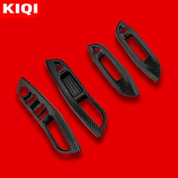 KIQI 4Pcs/Set Car Inner Door Armrest Handle Decoration Cover Trim Sticker for Ford Focus 3 MK3 2015 - 2018 Accessories