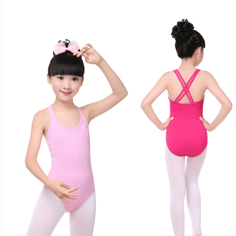 High Quality 5 Color Sofe Cotton Dance Ballet Leotards for Girls Ballet Dance Dancewear Gymnastics Leotard Two Straps Dress