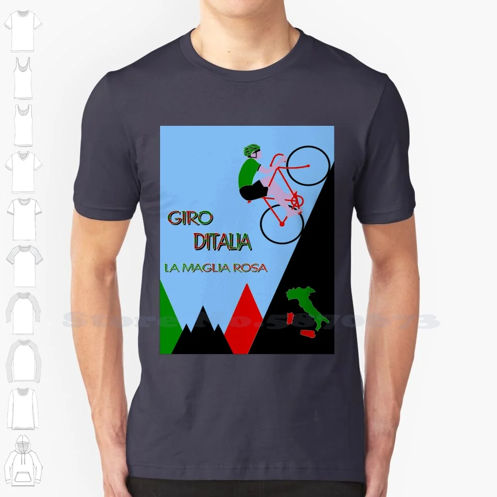 T-shirt Vintage moda stampa pubblicitaria "D Italia" La Maglia Cycles