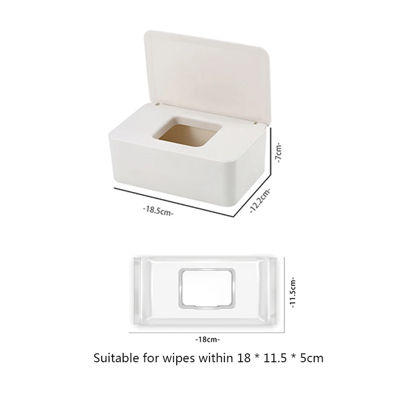 1 pcs Household plastic dustproof cover tissue box desktop seal home office decoration wet tissue box